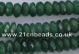 CAJ17 15.5 inches 7*12mm faceted rondelle green aventurine beads