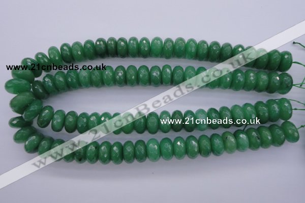 CAJ18 15.5 inches 8*16mm faceted rondelle green aventurine beads