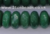 CAJ20 15.5 inches 10*20mm faceted rondelle green aventurine beads