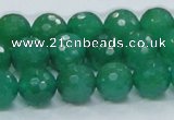 CAJ25 15.5 inches 14mm faceted round green aventurine beads