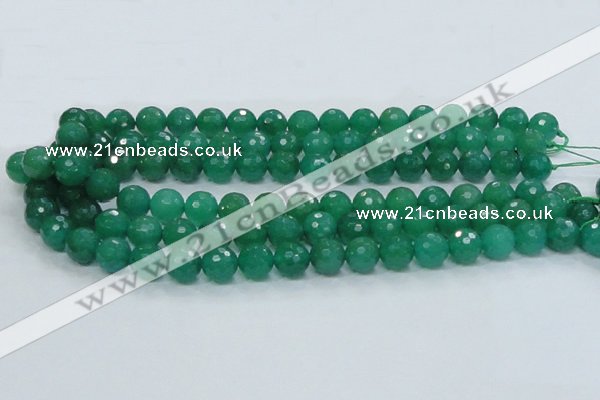 CAJ25 15.5 inches 14mm faceted round green aventurine beads