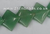 CAJ303 15.5 inches 18*18mm diamond green aventurine jade beads