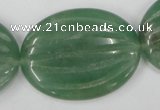 CAJ308 15.5 inches 30*40mm carved oval green aventurine jade beads