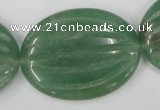 CAJ308 15.5 inches 30*40mm carved oval green aventurine jade beads