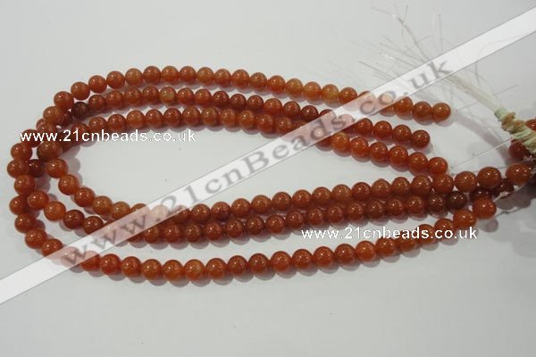 CAJ352 15.5 inches 8mm round red aventurine beads wholesale