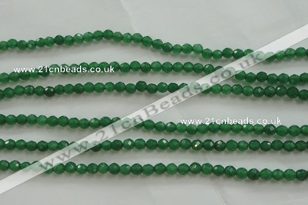 CAJ410 15.5 inches 4mm faceted round green aventurine beads