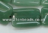 CAJ54 15.5 inches 22*30mm rectangle green aventurine jade beads wholesale