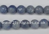 CAJ563 15.5 inches 10mm faceted round blue aventurine beads wholesale