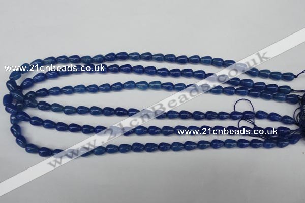 CAJ571 15.5 inches 6*8mm teardrop blue aventurine beads wholesale