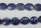 CAJ580 15.5 inches 10*12mm faceted oval blue aventurine beads wholesale