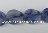 CAJ584 15.5 inches 16*16mm curved moon blue aventurine beads wholesale