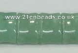 CAJ61 15.5 inches 22*30mm flat bamboo green aventurine jade beads