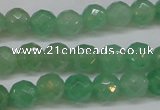 CAJ622 15.5 inches 8mm faceted round green aventurine beads