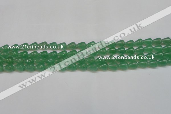 CAJ631 15.5 inches 8*10mm teardrop green aventurine beads