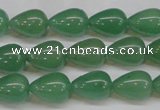 CAJ632 15.5 inches 10*14mm teardrop green aventurine beads