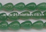 CAJ632 15.5 inches 10*14mm teardrop green aventurine beads