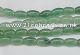 CAJ641 15.5 inches 5*8mm rice green aventurine beads