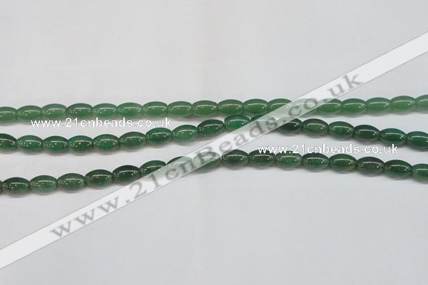 CAJ644 15.5 inches 8*12mm rice green aventurine beads