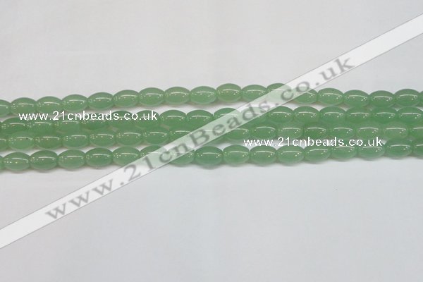 CAJ645 15.5 inches 8*12mm rice green aventurine beads