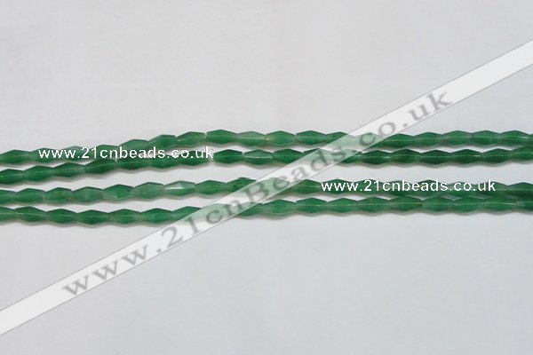 CAJ650 15.5 inches 6*12mm hexahedron green aventurine beads