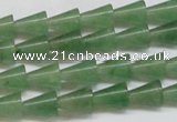 CAJ660 15.5 inches 8*10mm cone green aventurine beads