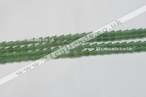 CAJ660 15.5 inches 8*10mm cone green aventurine beads