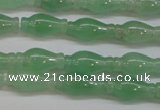 CAJ662 15.5 inches 7*14mm vase-shaped green aventurine beads