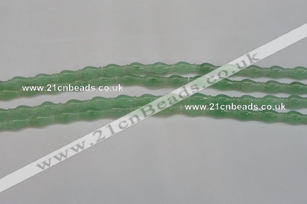 CAJ662 15.5 inches 7*14mm vase-shaped green aventurine beads