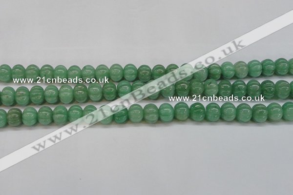 CAJ672 15.5 inches 10*13mm pumpkin green aventurine beads