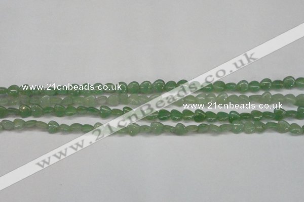 CAJ683 15.5 inches 8*8mm heart green aventurine beads