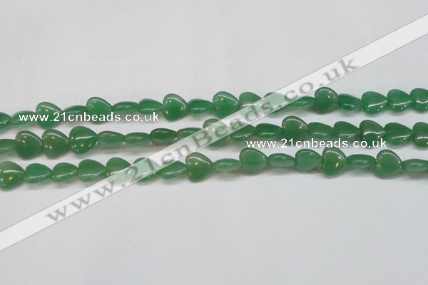 CAJ686 15.5 inches 14*14mm heart green aventurine beads