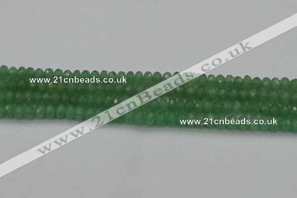 CAJ701 15.5 inches 4*6mm faceted rondelle green aventurine beads