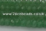 CAJ702 15.5 inches 5*8mm faceted rondelle green aventurine beads