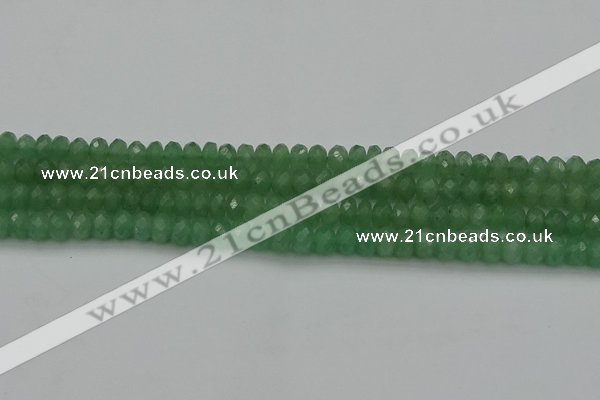 CAJ702 15.5 inches 5*8mm faceted rondelle green aventurine beads