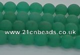 CAJ711 15.5 inches 6mm round matte green aventurine beads