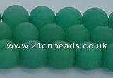 CAJ713 15.5 inches 10mm round matte green aventurine beads