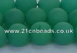 CAJ714 15.5 inches 12mm round matte green aventurine beads