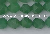 CAJ732 15.5 inches 8mm faceted nuggets green aventurine beads