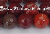 CAJ762 15.5 inches 12mm faceted round apple jasper beads