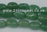 CAJ78 15.5 inches 10*14mm nuggets green aventurine beads wholesale