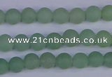 CAJ801 15.5 inches 6mm round matte green aventurine beads wholesale