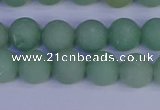 CAJ803 15.5 inches 10mm round matte green aventurine beads wholesale