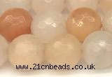 CAJ821 15 inches 8mm faceted round pink aventurine beads