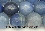 CAJ827 15 inches 10mm faceted round blue aventurine beads