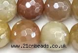 CAJ872 15 inches 10mm faceted round AB-color jade beads