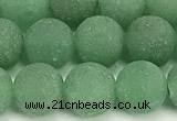 CAJ882 15 inches 8mm round matte green aventurine beads