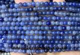 CAJ886 15 inches 4mm round blue aventurine jade beads wholesale