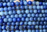 CAJ888 15 inches 8mm round blue aventurine jade beads wholesale