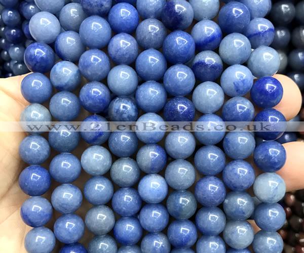 CAJ889 15 inches 10mm round blue aventurine jade beads wholesale