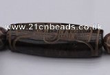 CAL04 14.5 inches 25*60mm carved drum agalmatolite beads